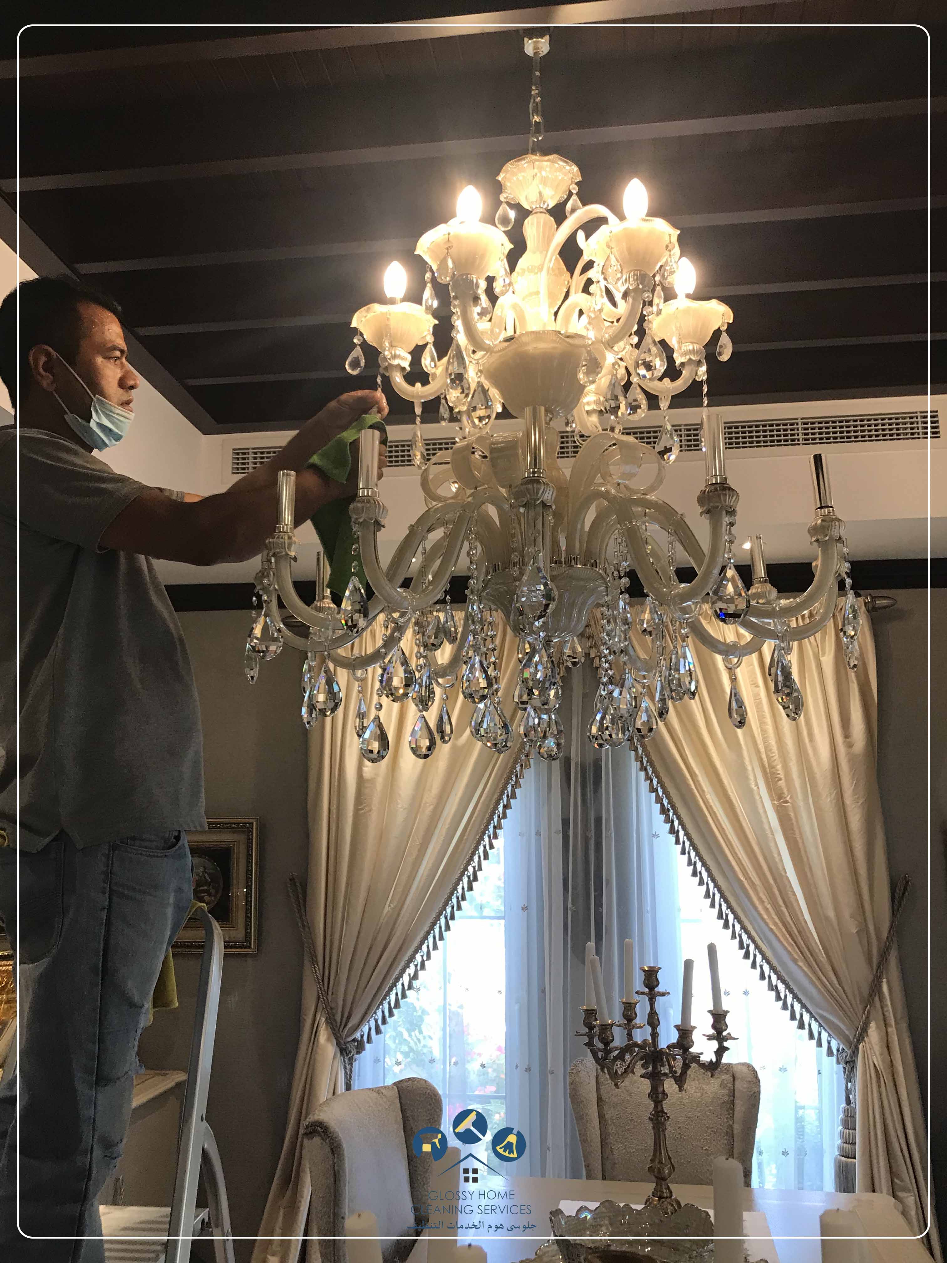 Chandelier cleaning